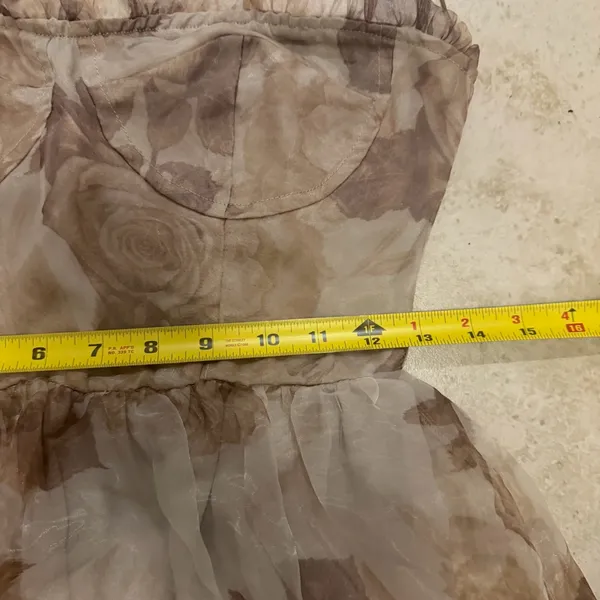 Women's Storia Strapless Floral Tulle Dress-Size Small - NO STRAPS INCLUDED - Image 4