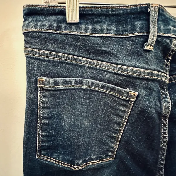 Eddie Bauer Women’s Curvy Trouser Boot Cut Denim Jeans Stretch Dark Blue Size 16 - Image 5