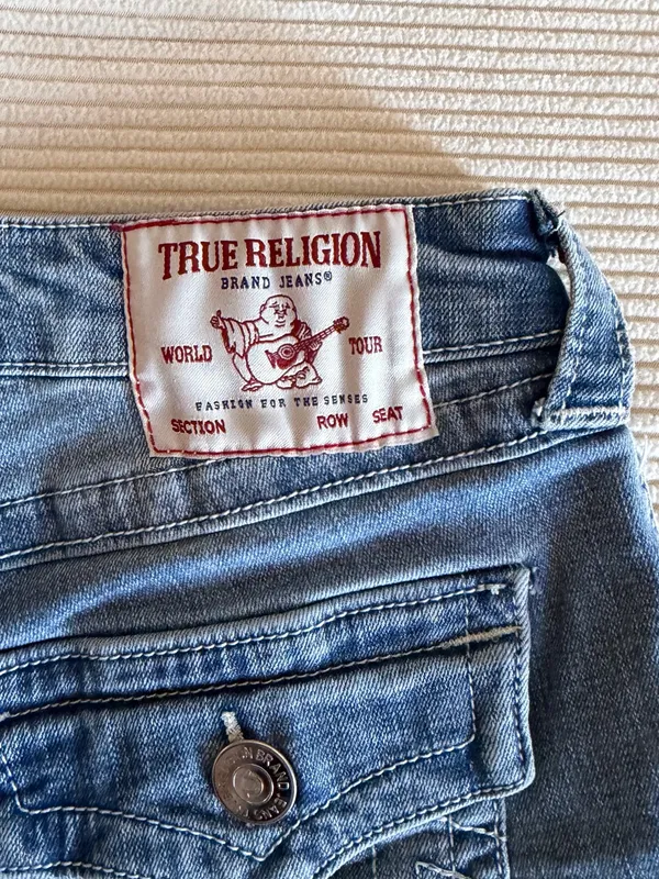 True Religion Women’s Low-Rise Denim Shorts – Size 24 - Image 5