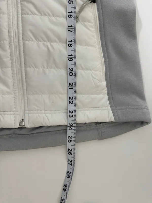 The North Face Mashup Insulated Jacket White Gray Full Zip Puffer - Image 9