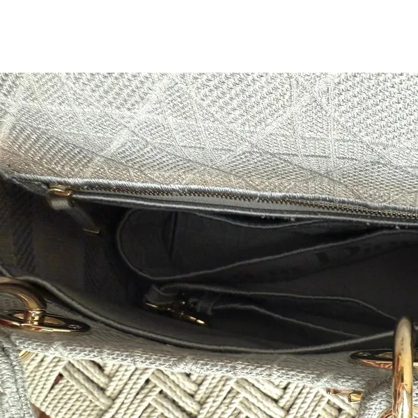 Christian Dior Lady D-Lite Bag Cannage Embroidered Canvas Medium - Image 7