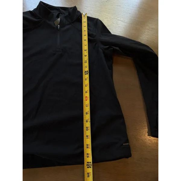 Mondetta 1/4 Zip Active Ribbed Top Black Women's Size M Activewear - Image 15