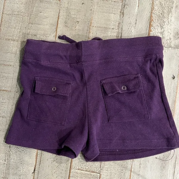 Women’s Snow Love Purple Medium Cotton Heart Shorts - Image 3