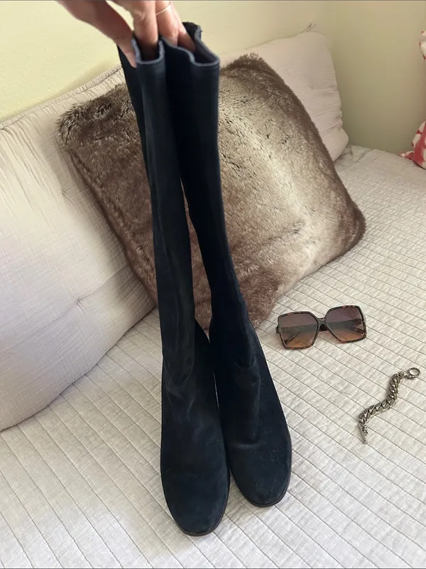 Cole Haan Cassidy Tall black suede heeled boot nike air 9 boho - Image 10