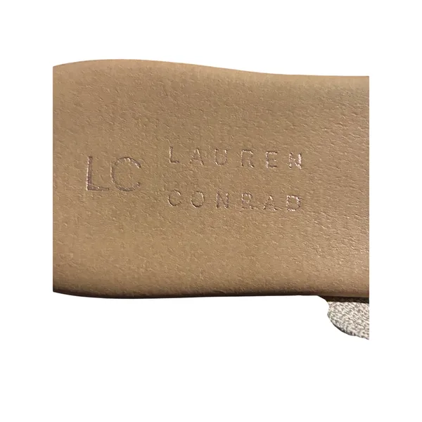 LC Lauren Conrad Azeret Natural Crisscross Slide Sandals Tan Neutral Womens 7 - Image 5