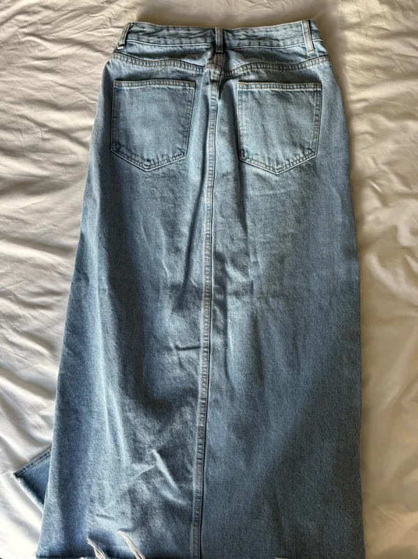 Long denim skirt Blue Size M - Image 4