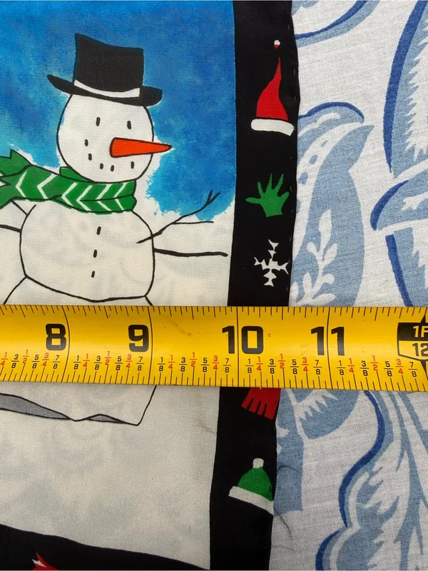 Silk Scarf 100% Made Exclusively For Seasons Snowmen Ski Sled Skate - Image 6