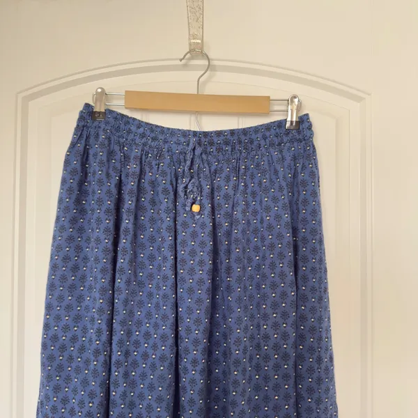 Gypsie Blue Large Boho Chic Whimsigoth Midi Skirt Lined Cottagecore Prairie - Image 3