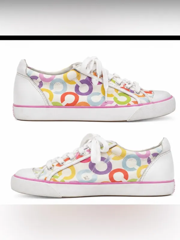 Multicolor Circle Print Women's Low - Image 2
