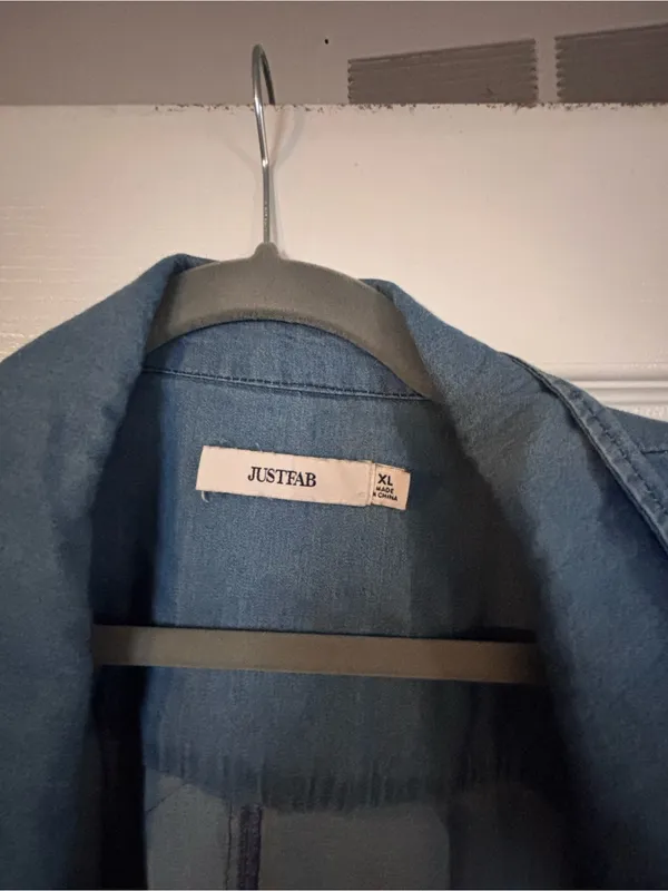JustFab Light Blue Denim Shirt Jacket - Image 2