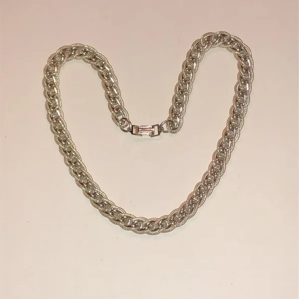 Germany Silver Tone Lightweight Rope Chain Necklace - Image 2
