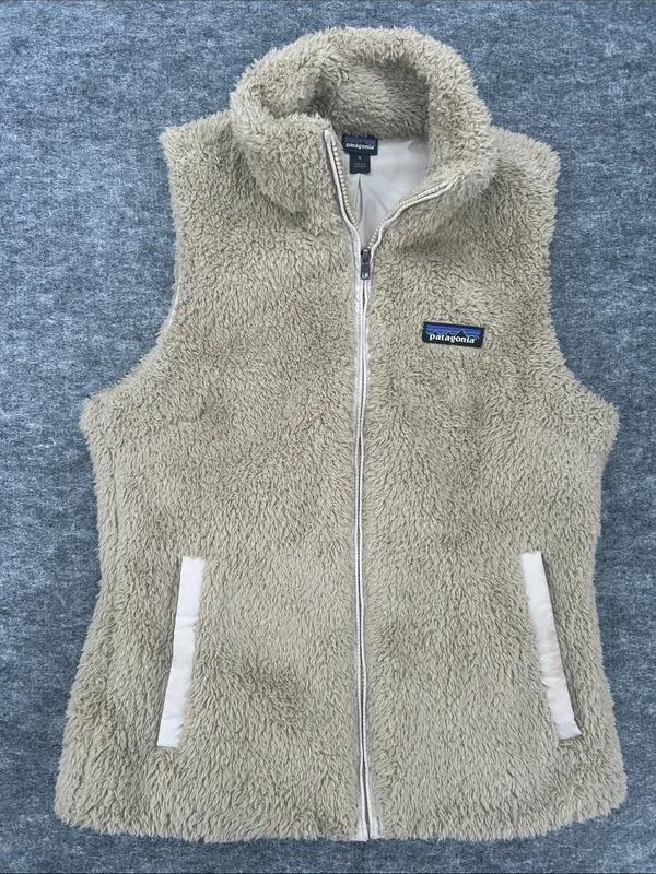 Patagonia Women's Los Gatos Fleece Vest Tan Cream size Small - Image 2