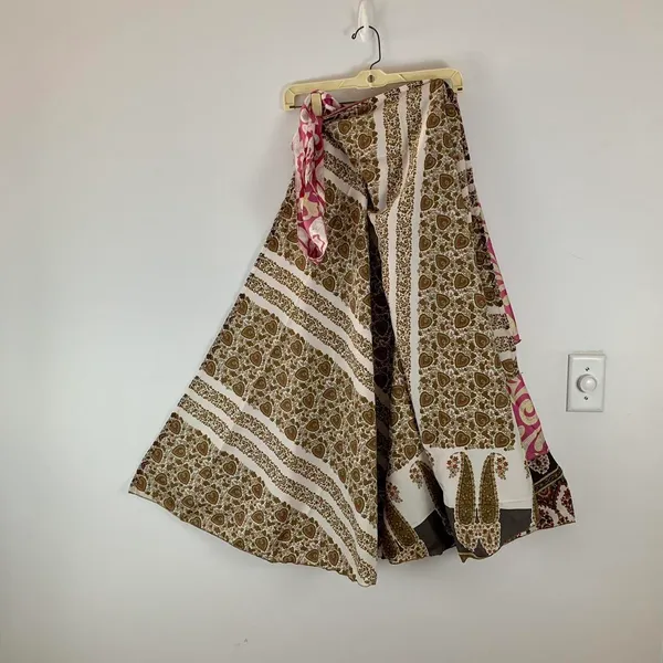 Reversible Maxi Wrap Skirt BINS716 Pink - Image 2