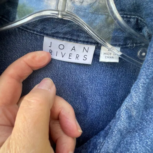 Joan Rivers size XL button front denim jacket. - Image 6