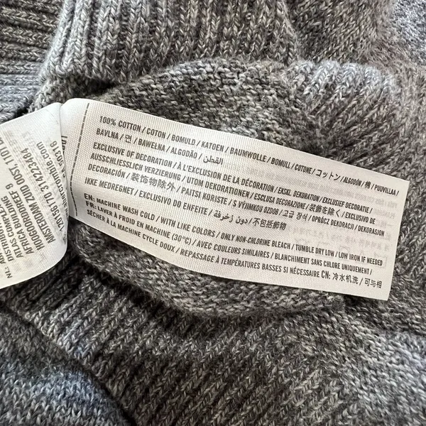 Abercrombie & Fitch Women's Gray Marled Pullover Sweater Size Small Moose Cotton - Image 9
