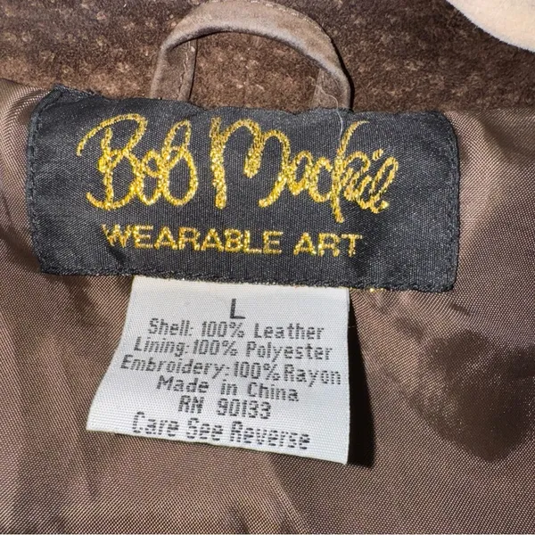 Bob Mackie Suede Wearable Art Jacket Embroidered - Image 4