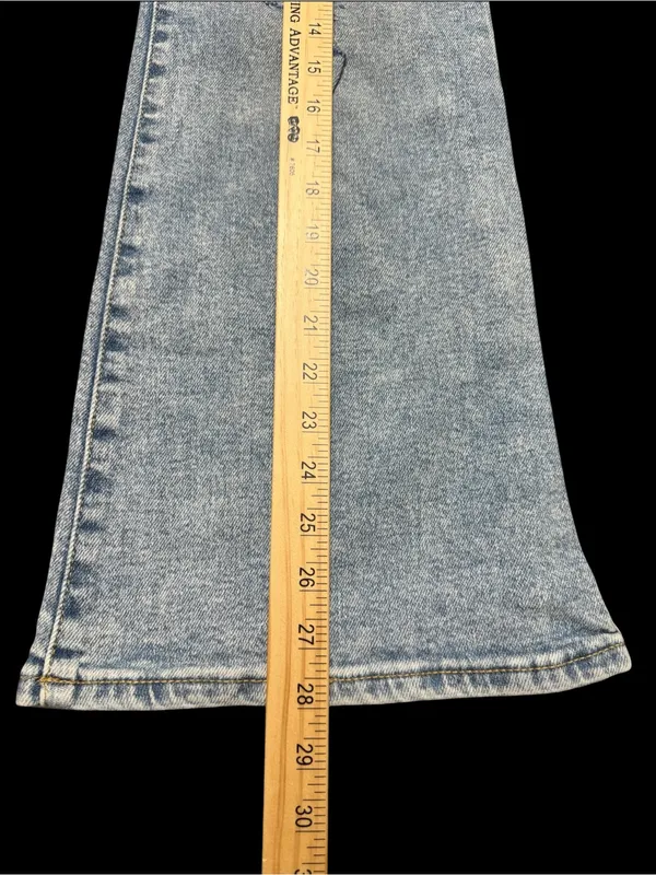 Maurices Light Blue Distressed Flare Jeans - Image 6