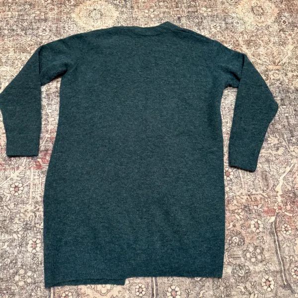 Samsøe Samsøe Nor Cardigan Sea‎ Moss Mel XXS Oversized Knit Alpaca Merino Wool - Image 5
