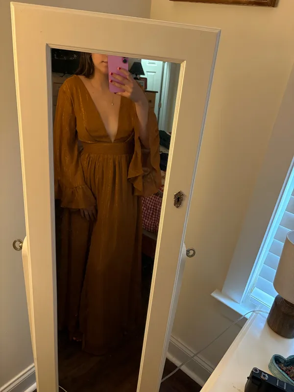 Beautiful orange and gold dress! - Image 2