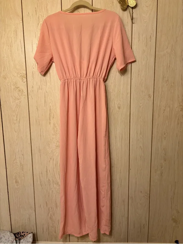 Women's Peach Jumpsuit Elastic Waist - Image 2