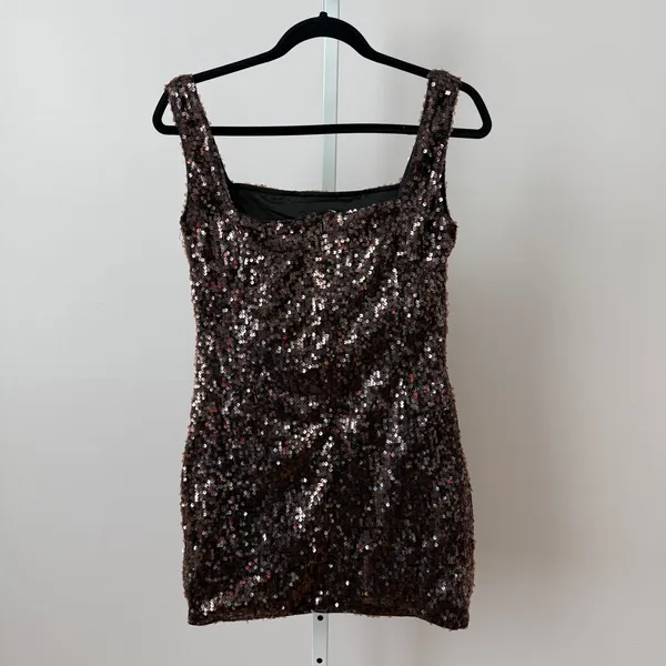 Petal + Pup Awhina sz 4 ‎ Brown Sequin Mini Dress NWT Mobwife Party - Image 9