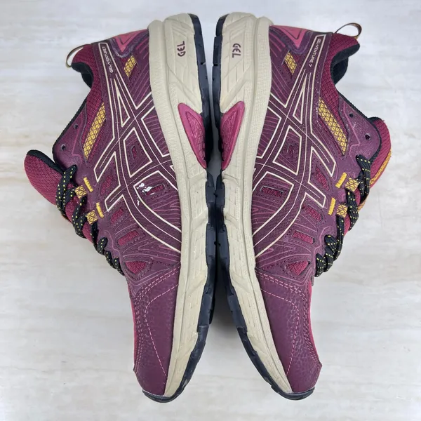 Asics Gel-Venture 7 Womens 8 Trail Running Shoes Burgundy Tan 1012A476 - Image 9
