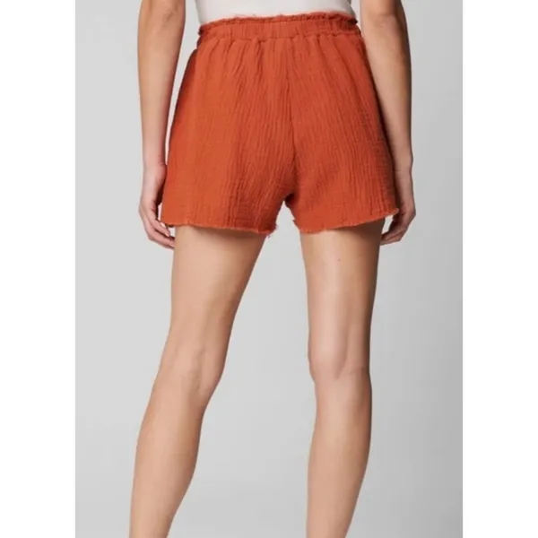 Blank NYC Shorts Size Medium Gauzy High Rise Rust Orange NWT Distressed Pullon - Image 2