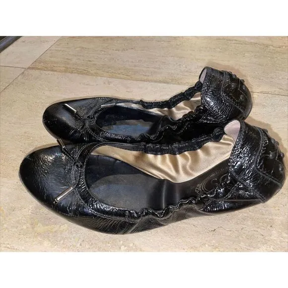 Womens JP TODS Black Ballet Flats/Shoes‎ 39 Made In Italy - Image 3