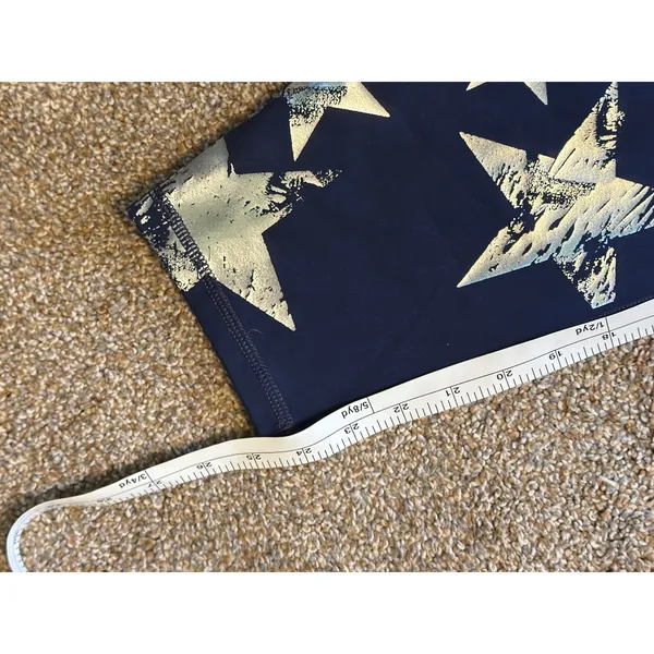Aerie Move Metallic Star Print Leggings. Blue with Silver Stars. Size XXL - Image 5
