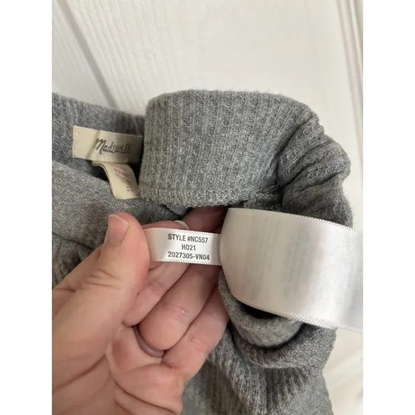 Madewell Gray Waffle Knit Pull On Pajama PJ Pants S Lounge Comfy - Image 7