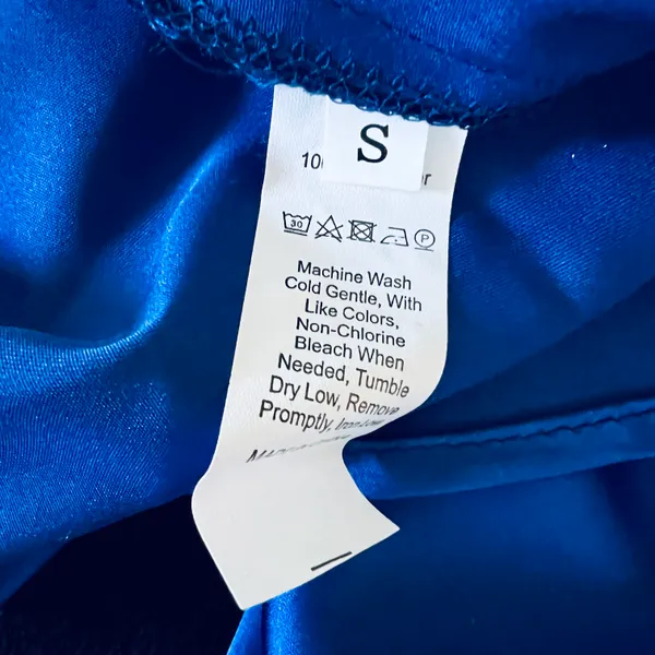 Boutique NEW Blue Satin Dress - Image 15