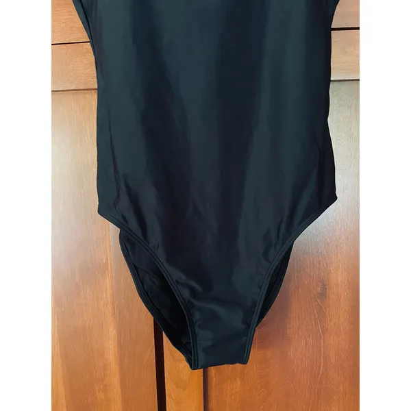 Quince Italian Cami One Piece Swimsuit Black Size Small NEW - Image 4