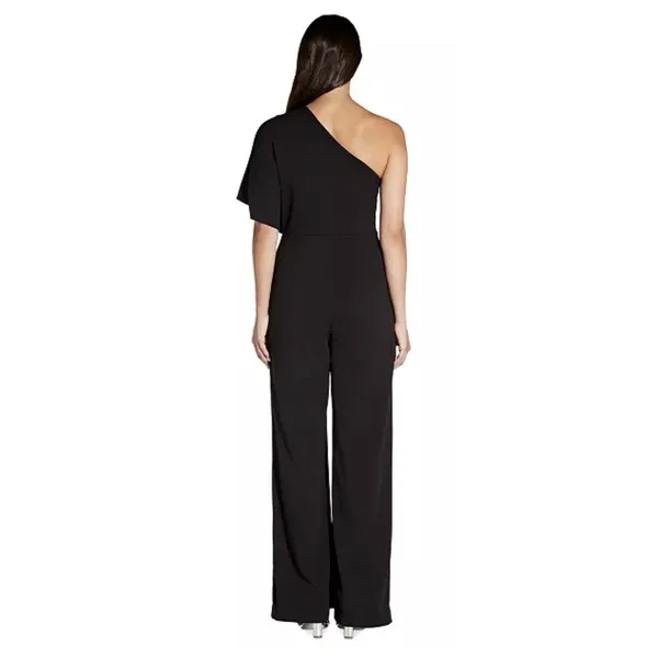 ADRIANNA PAPELL One-Shoulder Jumpsuit In‎ Black Womens Size 6 NWT $199 Cocktail - Image 4
