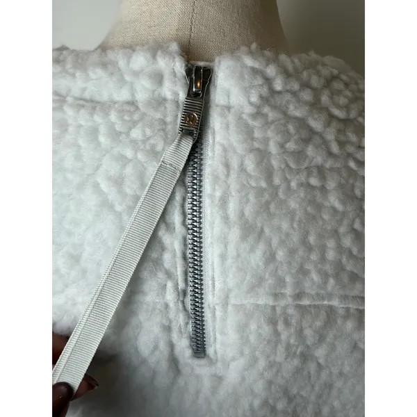 Lululemon Wool Whenever Crew Women 4 Gray‎ Vapor Sherpa Fleece Pullover Gorpcore - Image 8