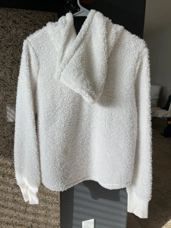 Xhilaration Fuzzy White Sweater - Image 2