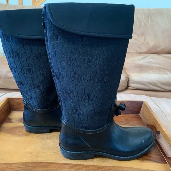 STUART WEITZMAN Tall Black Rain Boots - Image 2