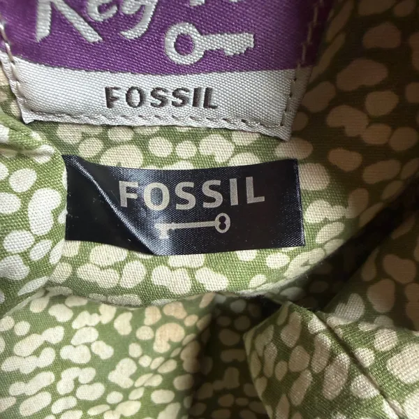 Fossil Key Per Crossbody Bag Small Black Quilted Nylon Leather Trim Satchel VTG - Image 5