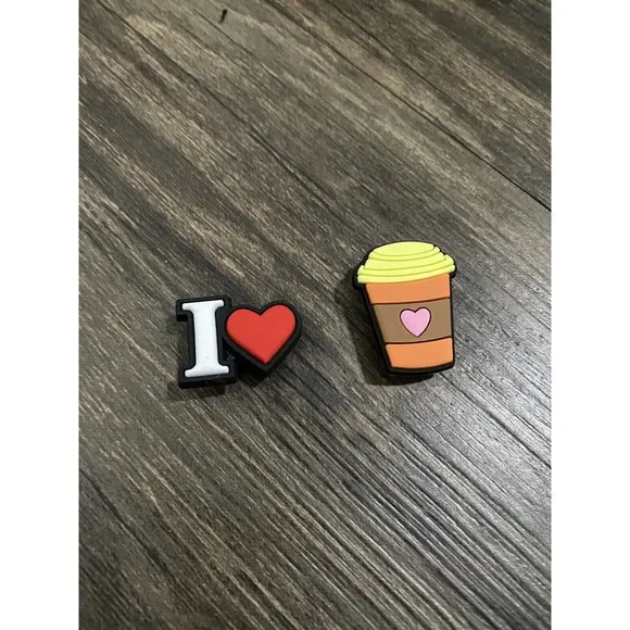 I Love Coffee Charm For Crocs - 2 Pieces - Image 2