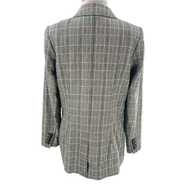 Maeve Anthropologie Lilith‎ Plaid Oversized Double Breasted Blazer Jacket Sz 6 - Image 6