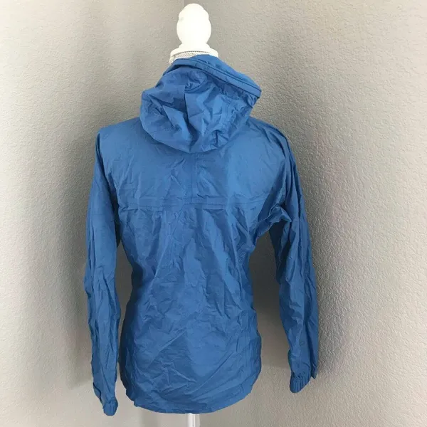 Marmot Women Small Blue Precip Eco Outdoor Waterproof Hooded Rain Jacket - Image 3