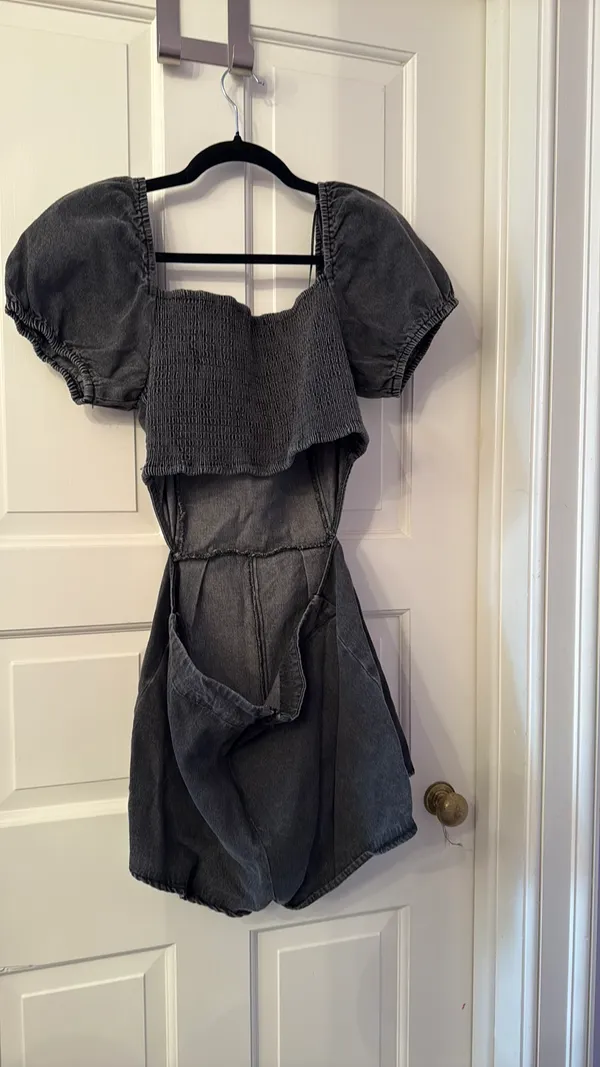 Altar'd State Open Back Black Romper - Image 3