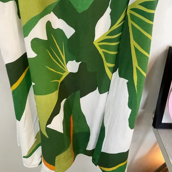 Farm Rio Tropical Print Midi Dress with Tie Shoulder Vacation Resort Bold - Image 2