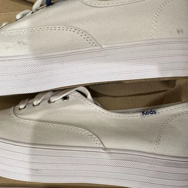 Keds White Canvas Sneakers - Image 2