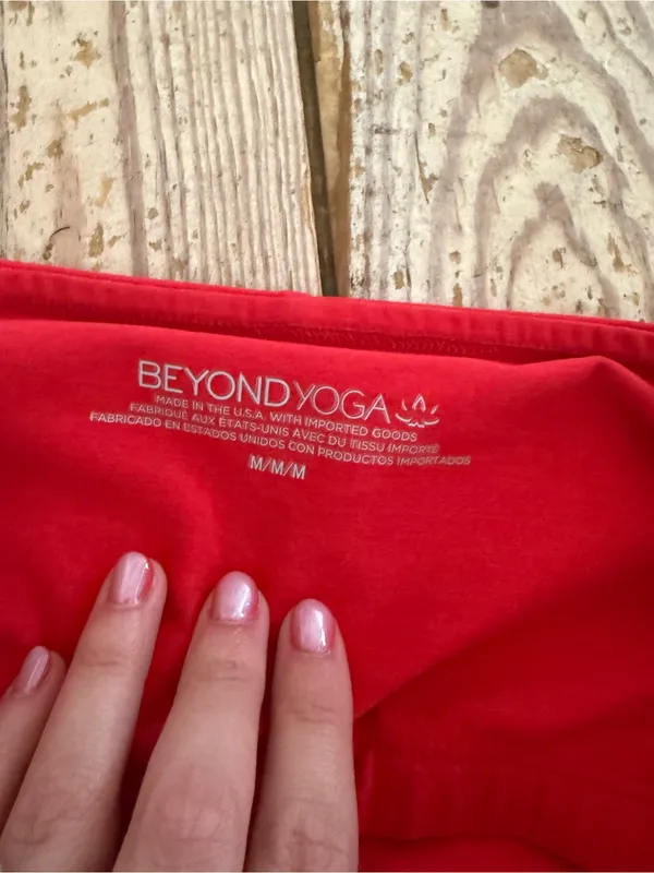 Beyond Yoga Red Strapless Midi Dress M - Image 2