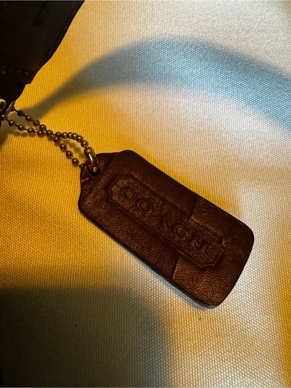 Coach Chocolate Brown Leather Shoulder Bag Mini Pouch Demi Vintage - Image 5