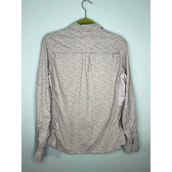 REI Co-op Sahara Long-Sleeve Button Down Hiking Shirt Women's Large Lavender - Image 3