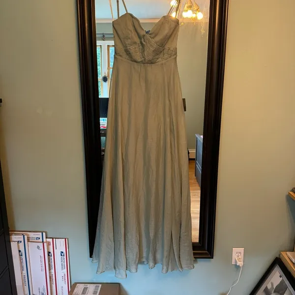 Lulu’s Dreamy Destiny Sage Green Pleated Backless Maxi Dress 👗 - Image 4