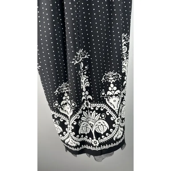 Vintage‎ My Michelle Medium Dress Sweetheart Black White Blue Party Polka Dot - Image 13