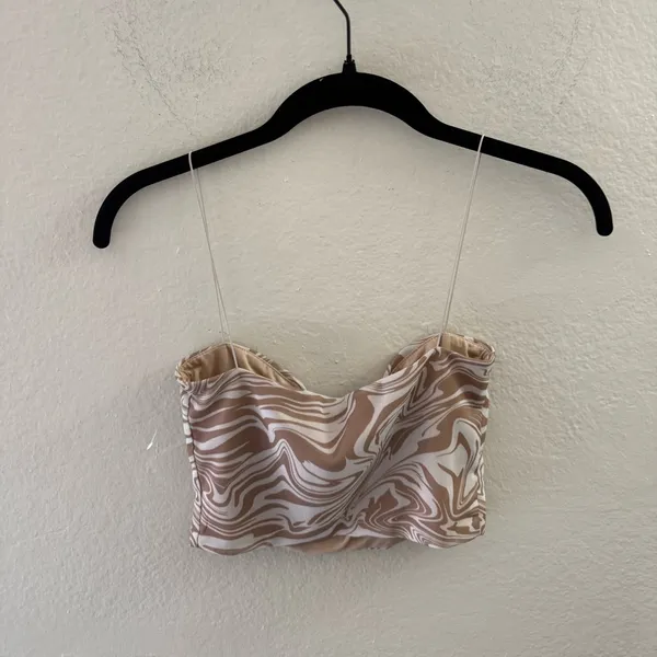 MESHKI Yvonne Crop Top Size S Spring Summer Festival Coachella Vacation - Image 4