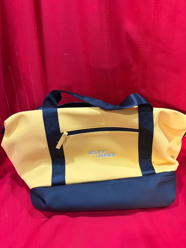 Atley James Yellow / Black Tote Bag - 20" x 14" 6" - NEW - Image 4